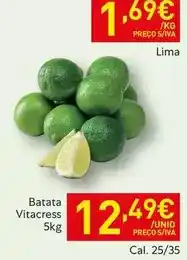 Recheio Lima - batata vitacress promoção