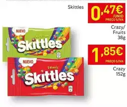 Recheio Skittles - crazy/ fruits promoção