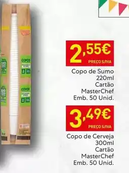 Recheio Bio - copo de sumo promoção