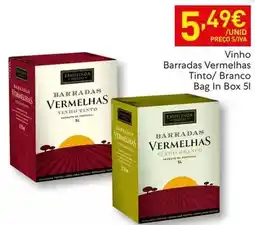 Recheio Ermelinda - vinho barradas vermelhas tinto/ branco bag in box promoção