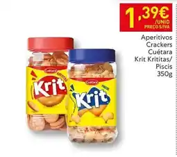 Recheio Cuétara - aperitivos crackers krit krititas promoção