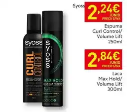 Recheio Syoss - espuma curl control volume lift promoção