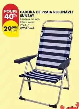 Pingo Doce Cadeira de praia reclinavel promoção
