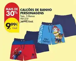 Pingo Doce Paw patrol - calcoes de banho personagens promoção