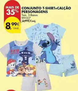 Pingo Doce Paw patrol - conjunto t-shirt+calcão personagens promoção