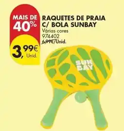 Pingo Doce Sun - raquetes de praia c/bola promoção