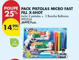 Pingo Doce Pack pistolas micro fast fill x-shot promoção