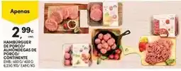 Continente Continente - hamburguer de porco/ almonde/gas de porco promoção