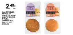 Continente Continente - hamburguer porco c/ queijo gouda/ aguiça promoção