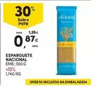 Continente Nacional - esparguete promoção