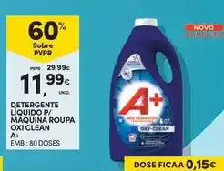 Continente A+ - detergente líquido p/ maquina roupa oxi clean promoção