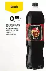 Continente Continente - refrigerante c/ gas promoção