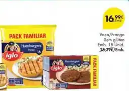 Pingo Doce Iglo - vaca/frango sem gluten emb. 18 unid promoção