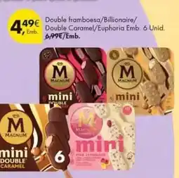 Pingo Doce Magnum - double framboesa/billonaire/ double caramel/euphoria emb. 6 unid promoção