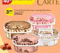 Pingo Doce Carte d'or - tiramisu/brownie/ morango e merengue/baunilha e pecan promoção