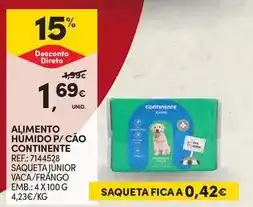 Continente Continente - alimento humido p/ cao promoção