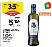 Continente Azeite virgem extra 5 soldos promoção