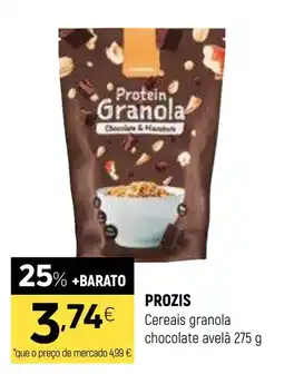 Coviran PROZIS Cereais granola chocolate avelã promoção