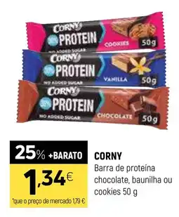 Coviran CORNY Barra de proteína chocolate, baunilha ou cookies promoção