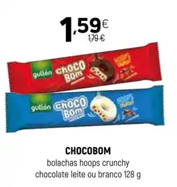 Coviran CHOCOBOM bolachas hoops crunchy chocolate leite ou branco promoção