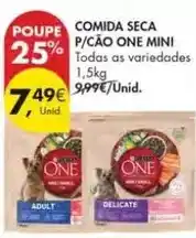 Pingo Doce One - comida seca p/ cão one mini promoção