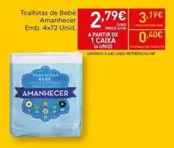 Recheio Amanhecer - toalhitas de bebe promoção