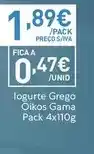 Recheio A+ - logurte grego oikos gama promoção