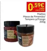 Recheio Mathos massa de pimentão/ tempero p/ frango promoção