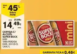 Continente Mini - cerveja c/ alcool super bock promoção