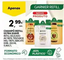 Continente Garnier - champo refill ultra suave promoção