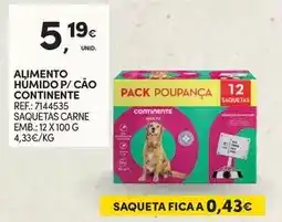 Continente Purina - alimento humido p/ cao continente promoção