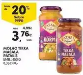 Continente Pataks - molho tikka masala promoção