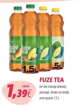 Coviran FUZE TEA Ice tea manga ananás, pêssego, limão ou limão sem açúcar promoção