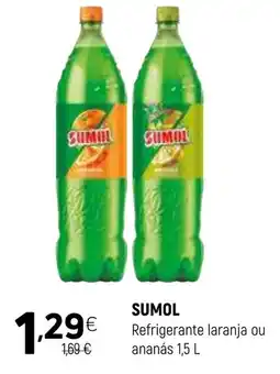 Coviran SUMOL Refrigerante laranja ou ananás promoção