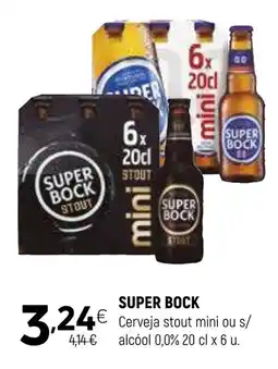 Coviran SUPER BOCK Cerveja stout mini ou s/ alcóol 0,0% promoção