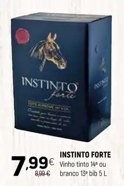 Coviran INSTINTO FORTE Vinho tinto 14° ou branco 13º bib promoção
