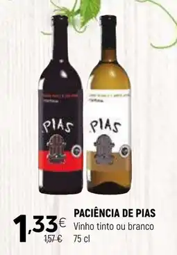 Coviran PACIÊNCIA DE PIAS Vinho tinto ou branco promoção