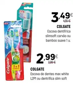 Coviran COLGATE Escova de dentes max white L2P1 ou dentrifica slim soft promoção