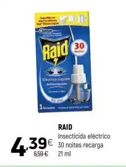 Coviran RAID Insecticida eléctrico 30 noites recarga promoção