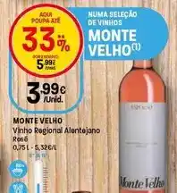 Intermarché Monte velho - vinho regional alentejano rose promoção