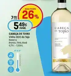Intermarché Cabeça de toiro - vinho doc do tejo promoção