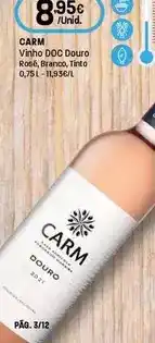 Intermarché Carm - vinho doc douro rose, branco, tinto promoção