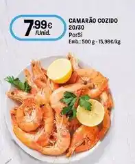 Intermarché Porsi - camarão cozido 20/30 promoção