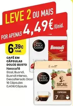 Intermarché Nescafé - cafe em capsulas dolce gusto promoção