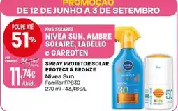 Intermarché Nivea sun - spray protetor solar protect & bronze promoção