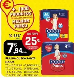 Intermarché Dodot - fralda cueca pants promoção