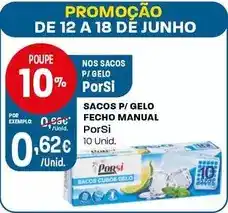Intermarché Porsi - sacos p/gelo fecho manual promoção