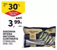 Continente Bom dia Continente - sardinha inteira nacional promoção