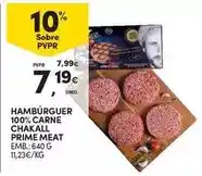 Continente Bom dia Prime - hamburguer 100% carne chakull meat promoção