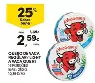 Continente Bom dia A vaca que ri - queijo de vaca regular/light a vaca que ri promoção